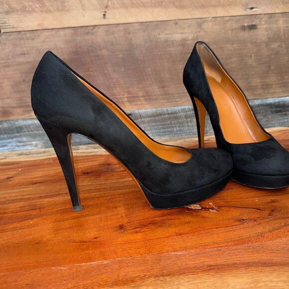 GUCCI Black Suede Platform Pumps sz 41 EUC - Picture 2 of 6